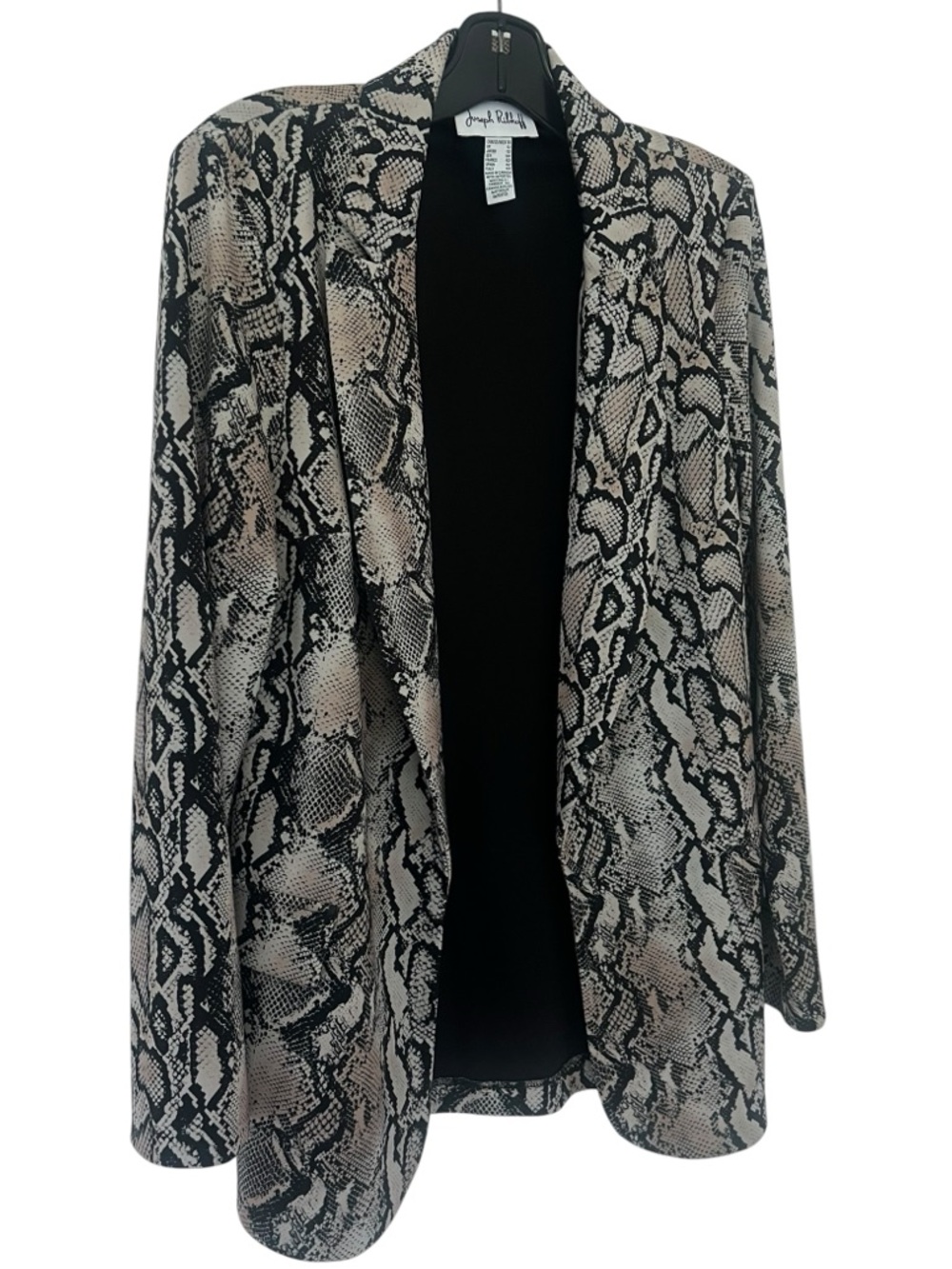 Joseph Ribkoff Snake Print Open Front Blazer Jacket Size Size 10